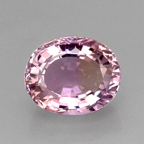 Ametrino bicolor natural de 18,22 ct, corte óvalo, IF