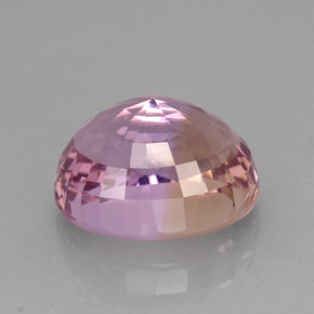 Ametrino bicolor natural de 18,22 ct, corte óvalo, IF