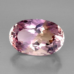 Ametrino bicolor natural de 16,55 ct, corte óvalo, VVS