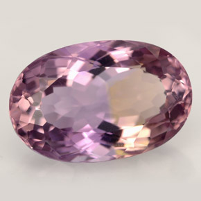 ametrino Bicolor natural de 12.14 ct, Corte Óvalo, VVS