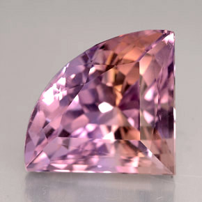 Ametrino bicolor natural de 12,52 ct, forma elegante, VVS