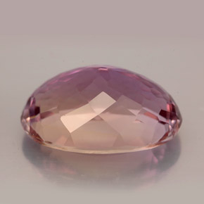 Ametrino bicolor natural de 12,47 ct, corte óvalo, VVS-VS