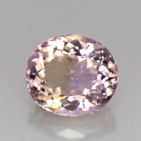 ametrino Bicolor natural de 12.60 ct, Corte Óvalo, VVS