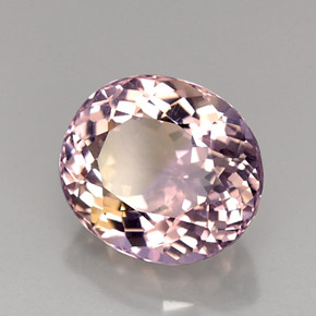 ametrino Bicolor natural de 12.60 ct, Corte Óvalo, VVS