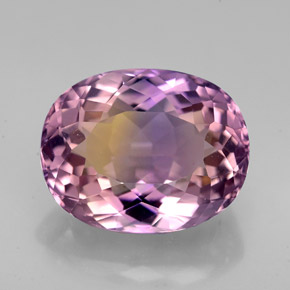 ametrino Bicolor natural de 5.70 ct, Corte Óvalo, VVS