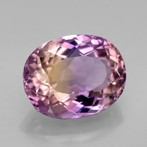 ametrino Bicolor natural de 5.70 ct, Corte Óvalo, VVS