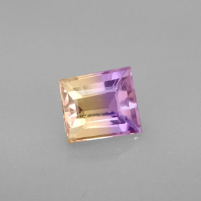 Ametrino bicolor natural de 1,33 ct, forma elegante, VS