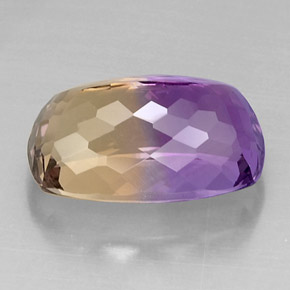 ametrino Bicolor natural de 12.47 ct, Corte Cojín, VVS-VS