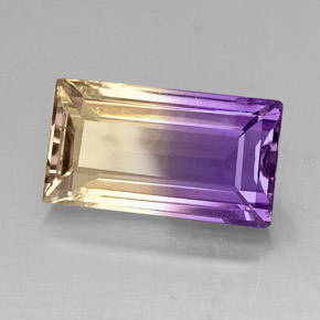 ametrino Bicolor natural de 13.25 ct, Corte Baguette, VVS-VS