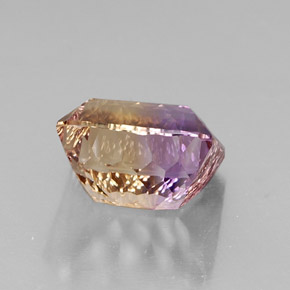 ametrino Bicolor natural de 11.50 ct, corte esmeralda, VVS