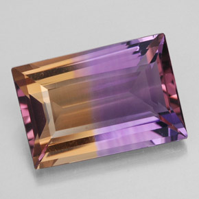 ametrino Bicolor natural de 8.30 ct, Forma elegante, VVS