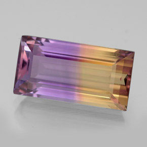 ametrino Bicolor natural de 7.46 ct, Corte Baguette, VVS-VS