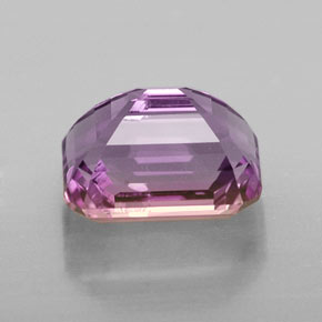 Ametrino bicolor natural de 3,23 ct, corte esmeralda, VVS