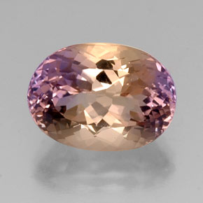 Ametrino bicolor natural de 8,82 ct, corte óvalo, VVS-VS