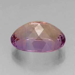Ametrino bicolor natural de 8,82 ct, corte óvalo, VVS-VS