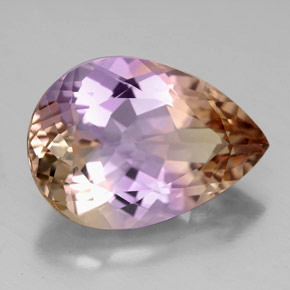 ametrino Bicolor natural de 8.55 ct, En forma de pera, VVS