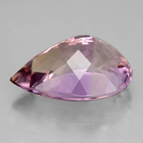 ametrino Bicolor natural de 8.55 ct, En forma de pera, VVS
