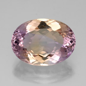 ametrino Bicolor natural de 6.74 ct, Corte Óvalo, VVS