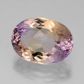 ametrino Bicolor natural de 6.74 ct, Corte Óvalo, VVS