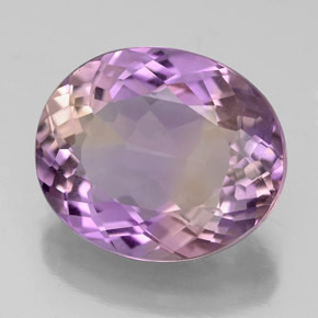 ametrino Bicolor natural de 5.91 ct, Corte Óvalo, VVS-VS
