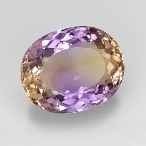 ametrino Bicolor natural de 16.25 ct, Corte Óvalo, VVS