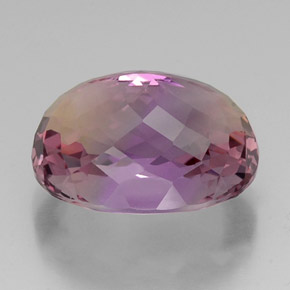 Ametrino bicolor natural de 17,66 ct, corte óvalo, VVS-VS