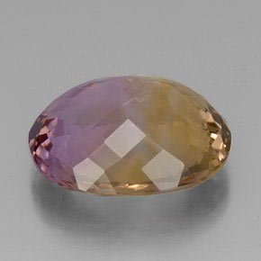 Ametrino bicolor natural de 22,00 ct, corte óvalo, VVS