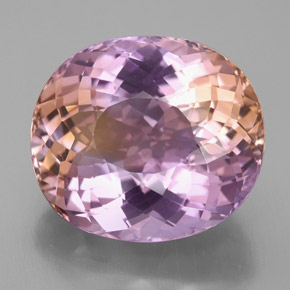 Ametrino bicolor natural de 25,99 ct, corte óvalo, VVS