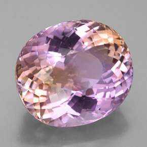 Ametrino bicolor natural de 25,99 ct, corte óvalo, VVS
