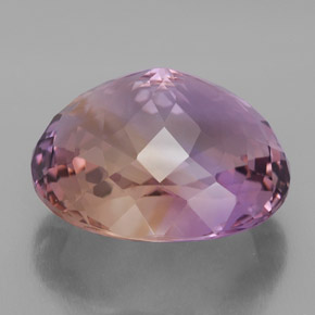 Ametrino bicolor natural de 25,99 ct, corte óvalo, VVS