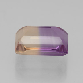 Ametrino bicolor natural de 2,85 ct, baguette, VVS-VS