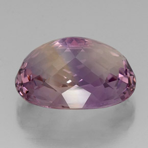 Ametrino bicolor natural de 19,15 ct, corte óvalo, IF