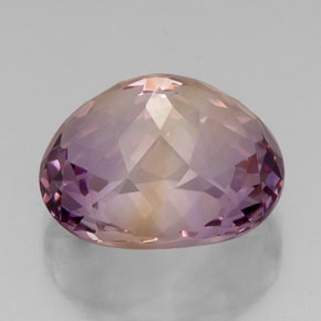 Ametrino bicolor natural de 14,07 ct, corte óvalo, VVS