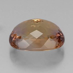 Ametrino bicolor natural de 16,25 ct, corte cojín, VVS