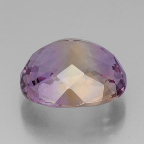 Ametrino bicolor natural de 16,02 ct, corte cojín, IF