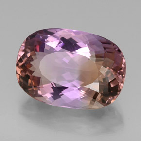 Ametrino bicolor natural de 25,08 ct, corte óvalo, VVS