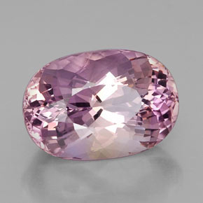 Ametrino bicolor natural de 15,10 ct, corte óvalo, VVS