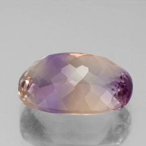 Ametrino bicolor natural de 6,44 ct, corte cojín, VVS-VS