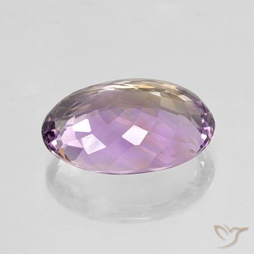 Ametrino Bicolor natural de 13.95 ct, Ovalada, VVS