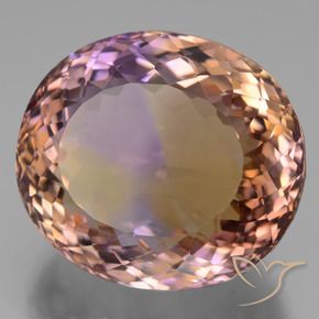 Ametrino Bicolor natural de 31.82 ct, Ovalada, VVS
