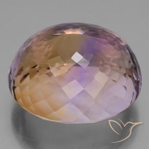 Ametrino Bicolor natural de 31.82 ct, Ovalada, VVS
