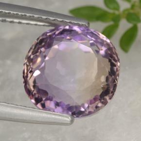 Ametrino bicolor natural de 5,22 ct, corte óvalo, VVS