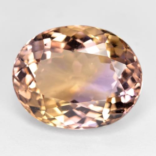 ametrino Bicolor natural de 10.12 ct, Corte Óvalo, VVS-VS
