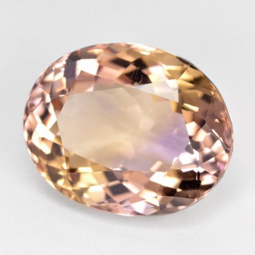 ametrino Bicolor natural de 10.12 ct, Corte Óvalo, VVS-VS