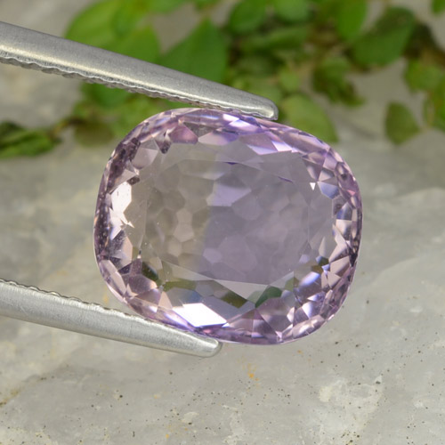 Ametrino bicolor natural de 4,48 ct, corte cojín, VVS-VS