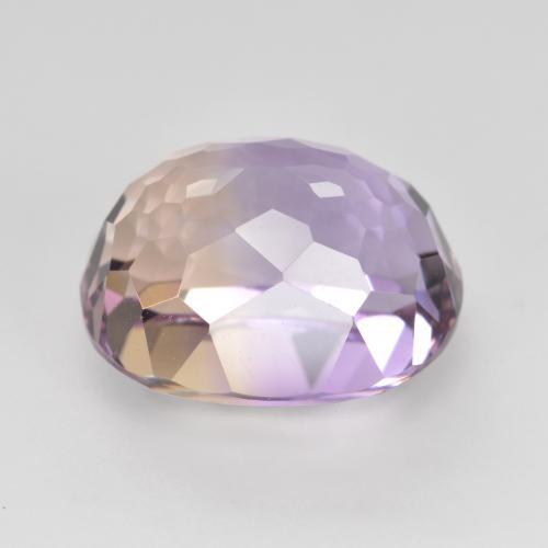 Ametrino bicolor natural de 4,58 ct, corte óvalo, VVS
