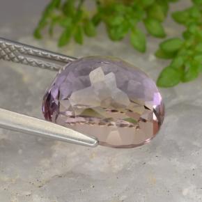 ametrino Bicolor natural de 4.82 ct, Corte Óvalo, VVS