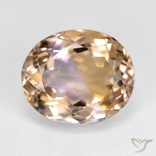 ametrino Bicolor natural de 8.76 ct, Corte Óvalo, VVS