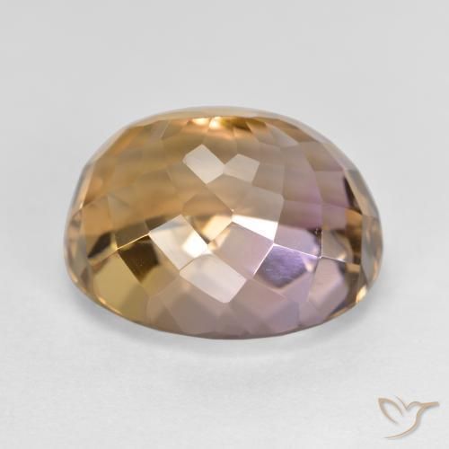 ametrino Bicolor natural de 8.76 ct, Corte Óvalo, VVS