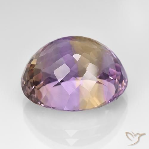 Ametrino Bicolor natural de 17.07 ct, Ovalada, VVS-VS
